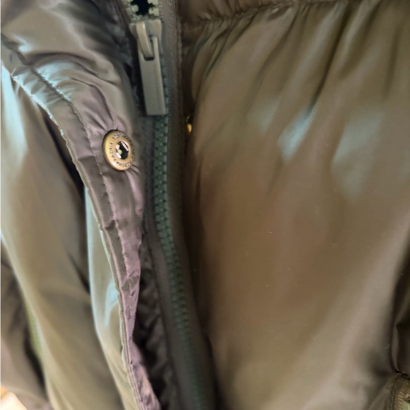 BCBGMaxAzria Dark Army Green Puffer Vest with Belt - Picture 10 of 10